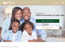Tablet Screenshot of lifetimedentistryladylake.com